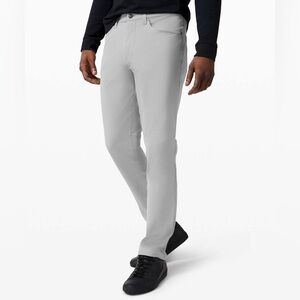 Lululemon ABC Classic-Fit 5 Pocket Pant Warpstreme Light Gray Size 32x35 Office